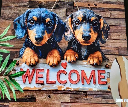 Rustic dachshund puppies - dachshund,