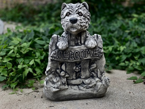 Yorkie welcome sign - , concrete