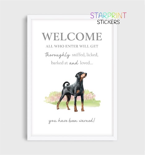 Dobermann welcome - dobermann, "welcome"