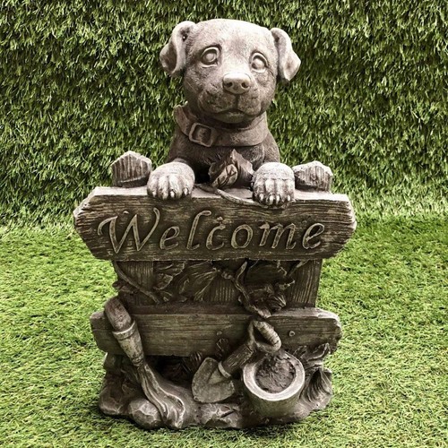 Concrete labrador puppy garden - puppy,
