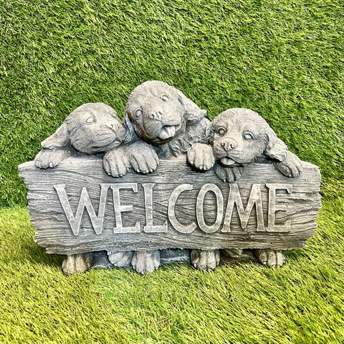 Large concrete puppies puppy - puppies,
