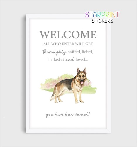 German shepherd dog - german, "welcome"