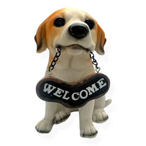 Welcome brown beagle - beagle, statue
