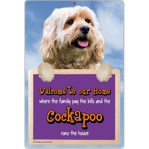Cockapoo dog sign - cockapoo,