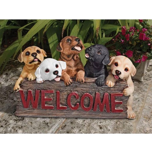 Puppy welcome plaque - welcome,